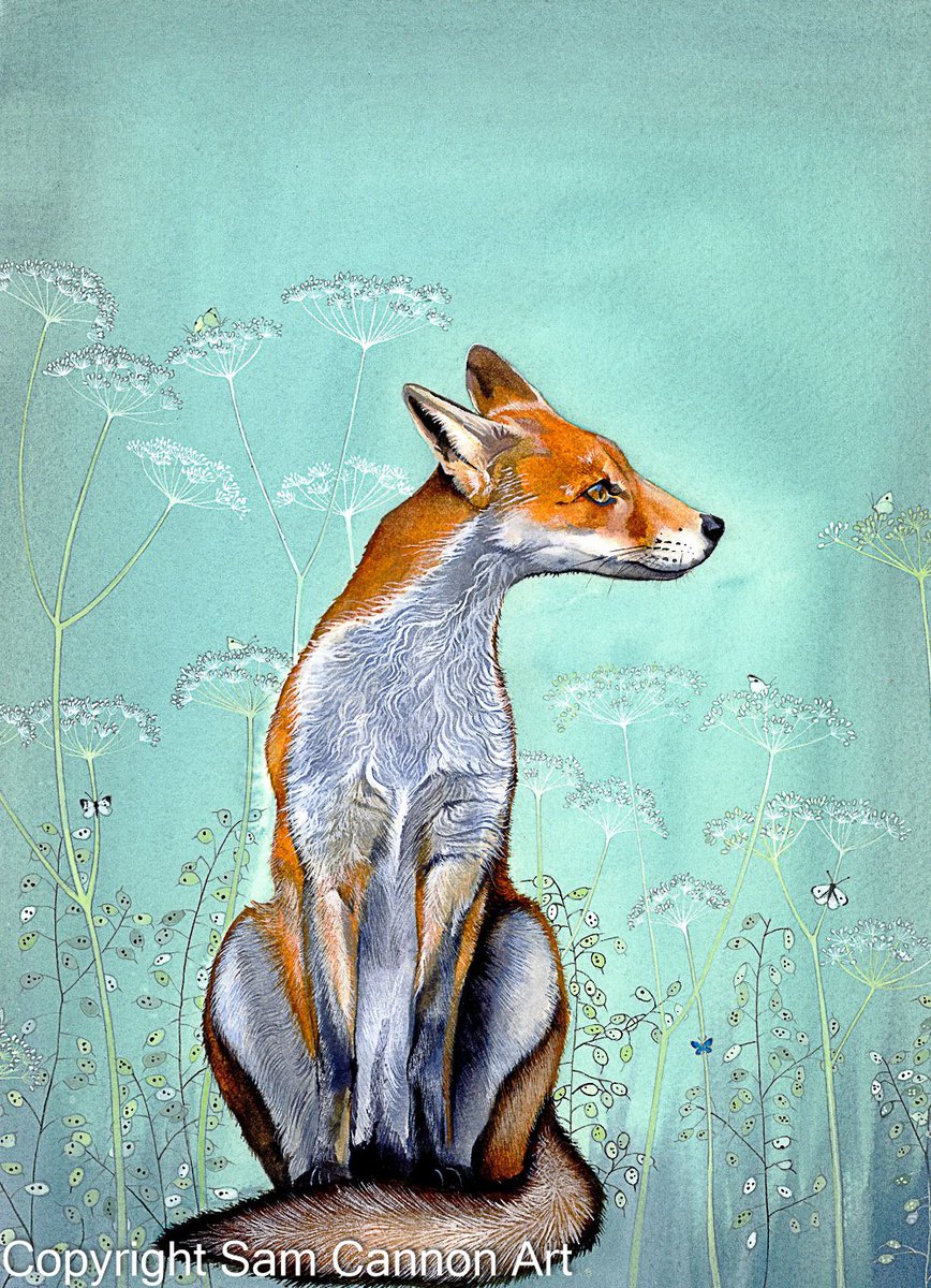 I never quite know how a painting will turn out. Some I love. Some I definitely don't. But this one remains my favourite. I wish I knew the recipe as I'd make it every day. #foxoftheday