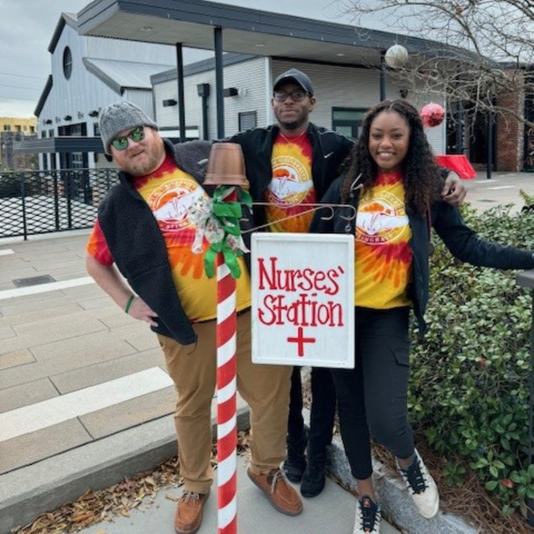 #BSN student volunteers along with staff and faculty from SouthU, Savannah, volunteered at the first aid station for the Trustees Garden Christmas Festival, a benefit for @curechildcancer. Thank you to everyone who gave their time and talents to such a great event. #Nursing