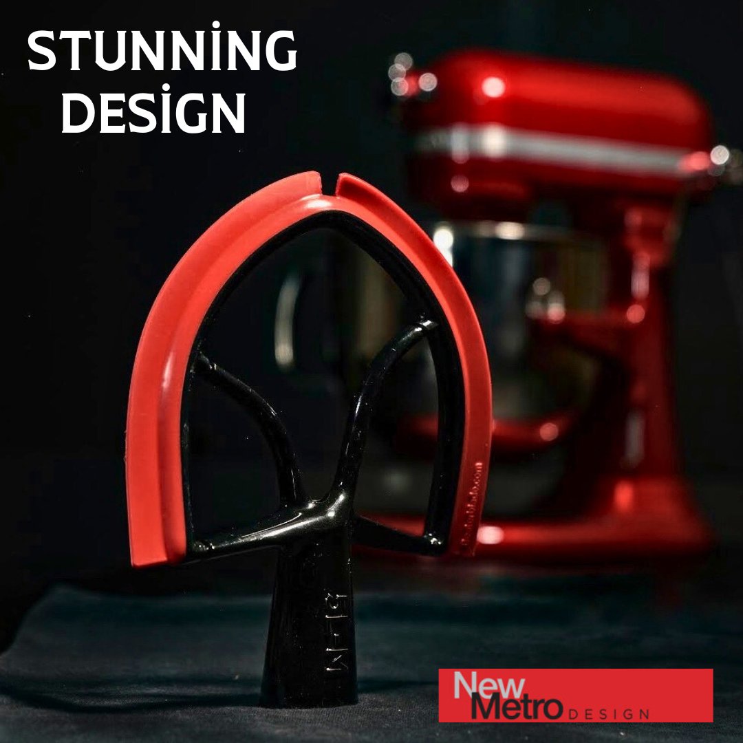 New Metro Design Pouring Chute Accessory, Fits Most Metal Stand Mixer Bowls, Eat, Bake, Love