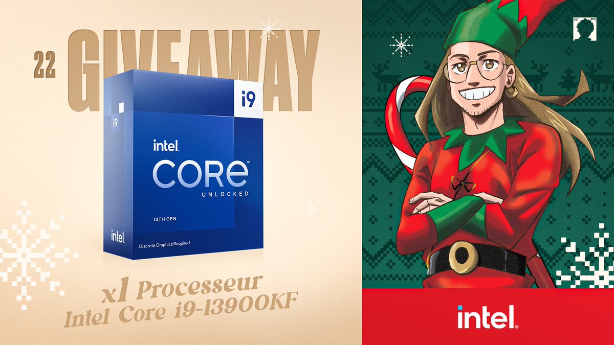 Papa Noël t’a entendu et il s’appelle @IntelFrance 🎅 Grâce à lui obtient un processeur Core i9 avec 24 cœurs pour carry tes m8 sur les derniers jeux 💎 Pour participer : #RT & #Follow @IntelFrance et @GotagaTV TAS le 29/12 | Produits offerts