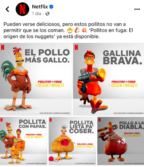 Mira la increíble publicidad de <a href="/Netflix/">Netflix</a> para la nueva película de Pollitos en Fuga 2: El origen de los Nuggets🤩🐤 y checa las referencias, te recuerda a cierta marca?… 👀