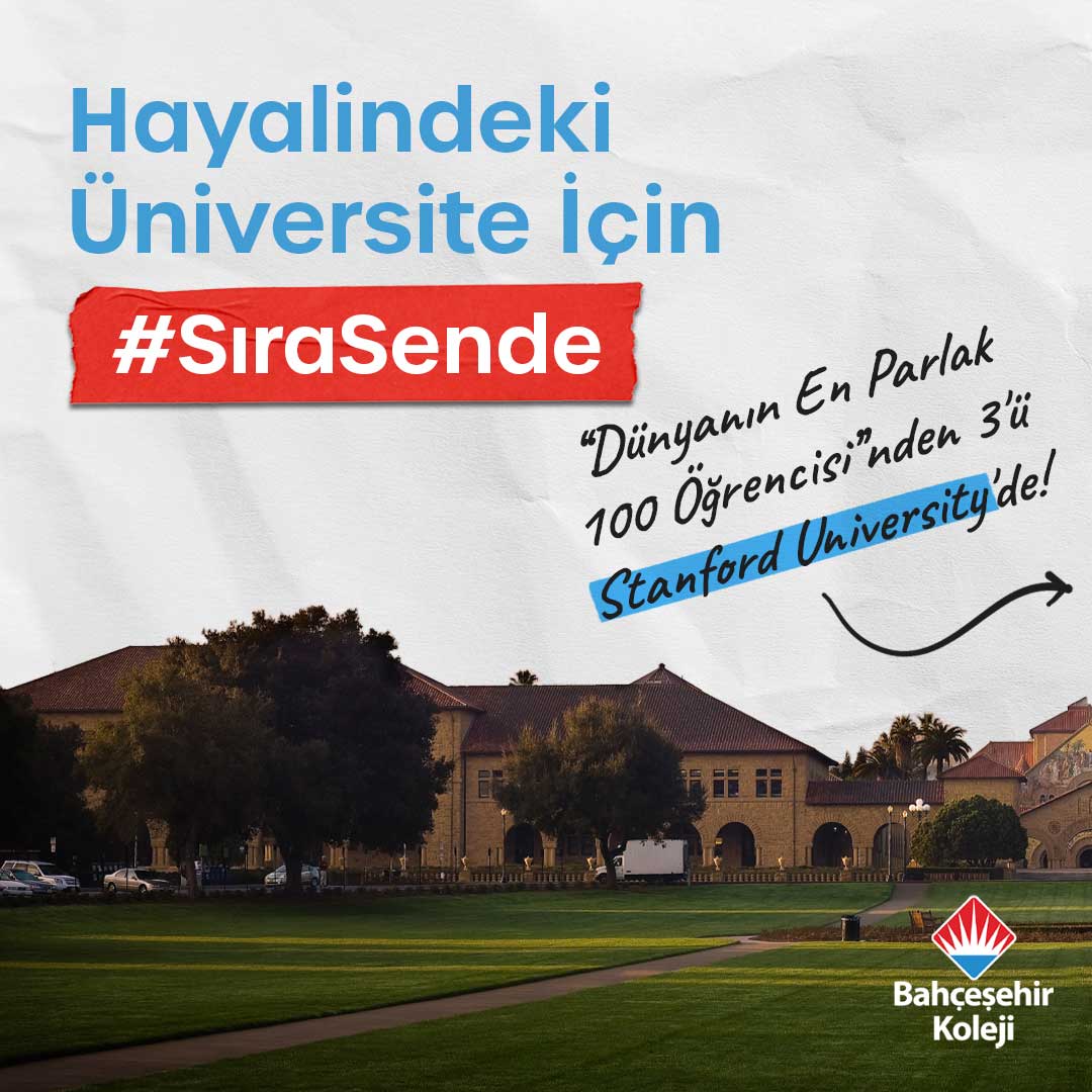 bahcesehir_k12's tweet photo. “Dünyanın en parlak 100 öğrencisi” arasında yer alan öğrencilerimiz; Elanu Karakuş, Demir Sonar ve Gülbin Atlı’yı Stanford Universitykabulleri için tebrik ederiz. 💙❤️

#SıraSende https://t.co/Z0M2TT1S1C