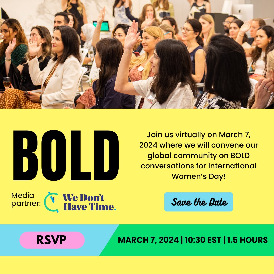 Women and Climate ππ (@womennclimate) on Twitter photo BOLD is back for 2024! Save the date: linkedin.com/feed/update/urβ¦
Media partner: <a href="/WeDontHaveTime/">We Don't Have Time</a>
#bold #iwd #iwd2024 #women #womenandclimate #climate #climateaction #community #empower BOLD is back for 2024! Save the date: linkedin.com/feed/update/urβ¦
Media partner: <a href="/WeDontHaveTime/">We Don't Have Time</a>
#bold #iwd #iwd2024 #women #womenandclimate #climate #climateaction #community #empower
