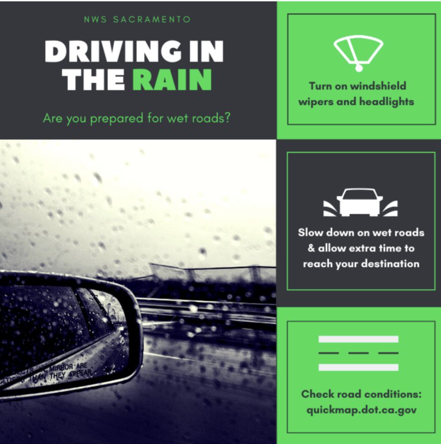 Happy Monday Sutter County ⛈️

With heavy rain expected the next few days, we want to remind everyone to be extra cautious while driving! Stay safe out there!! 
Call us if you need assistance, (530)822-7307. 
Dial 911 for emergencies 📞🚨
