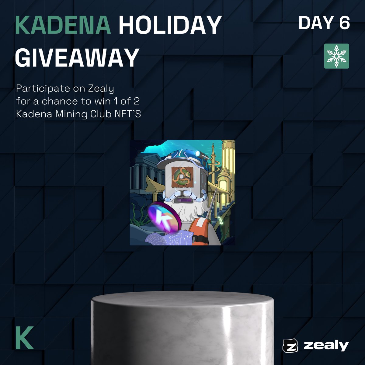 .<a href="/KDAMiningClub/">Kadena Mining Club</a> offers a service for fractionalized ownership of mining power of Kadena ASIC miners.

🎁 Win 1 of 2 KMC NFTs
❓ Join our <a href="/zealy_io/">Zealy</a> board &amp; complete the tasks of day 6
🔗 zealy.io/c/kadena/
📅 December, 19 6 PM UTC
