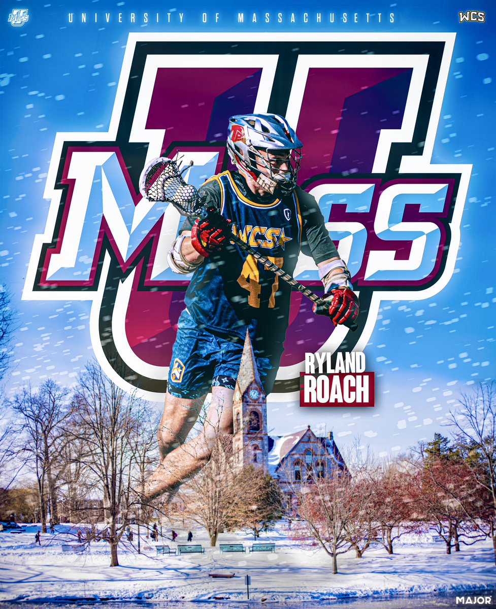 Huge congratulations to Midfielder Ryland Roach on his commitment to @UMassMLacrosse 🦍
