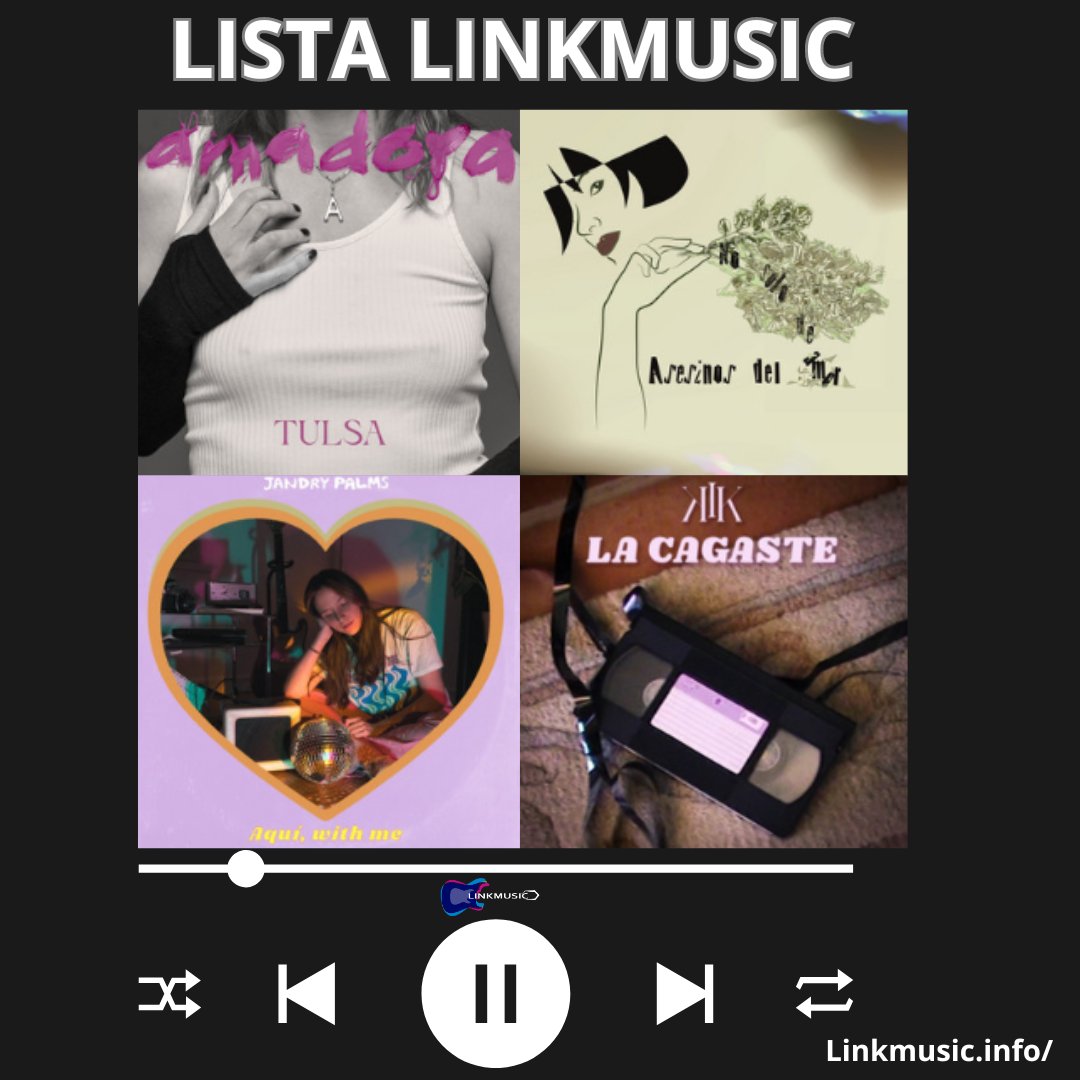 #PLAYLIST SEMANAL #LINKMUSIC
<a href="/TulsaMiren/">Tulsa</a> y su tema "Tacones Lejanos"                                         

Además de: 
<a href="/asesinosdelamor/">asesinosdelamor</a>
Jandry Palms
<a href="/TriskaiOfficial/">Triskai</a>
<a href="/gonzalodecos/">Gonzalo de Cos</a>
<a href="/MafaldaGrupo/">Mafalda</a>
Duro
<a href="/protean_metal/">Protean</a>
Shidow
Maurino

bit.ly/41rtds6 ◁     

#musica