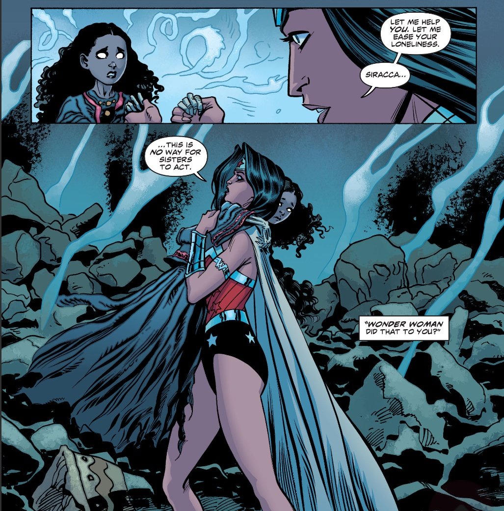 godsandmortaIs's tweet image. i completely forgot n52 wonder woman having a palestinian half-sister
