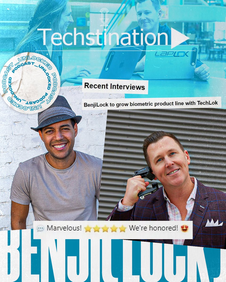 BenjiLock's tweet image. 🗯 Amazing! ⭐️⭐️⭐️⭐️⭐️ We&apos;re honored! 😍

🤜 #BenjiLock to grow #biometric line w/ @TechlokS ⤵
📲 bit.ly/47XiibY
↪️ Thank you to @ffishkin and the #Techstination team for the inclusion! #Tech 🤩

🌐 The 🔑 is at Your Fingertips—That&apos;s it. ✅

🗣 #UnlockYourPotential 🔥