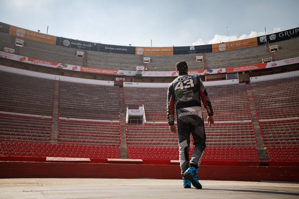 The opening scene of Electrikhana TWO starts at the bullring in Mexico City. We don’t know if these photos can even show how big this place really is. 🐂 #KB43VER #Electrikhanatwo @AudiOfficial @SprayNine @MonsterEnergy @ToyoTires @teamtoyotiresjp