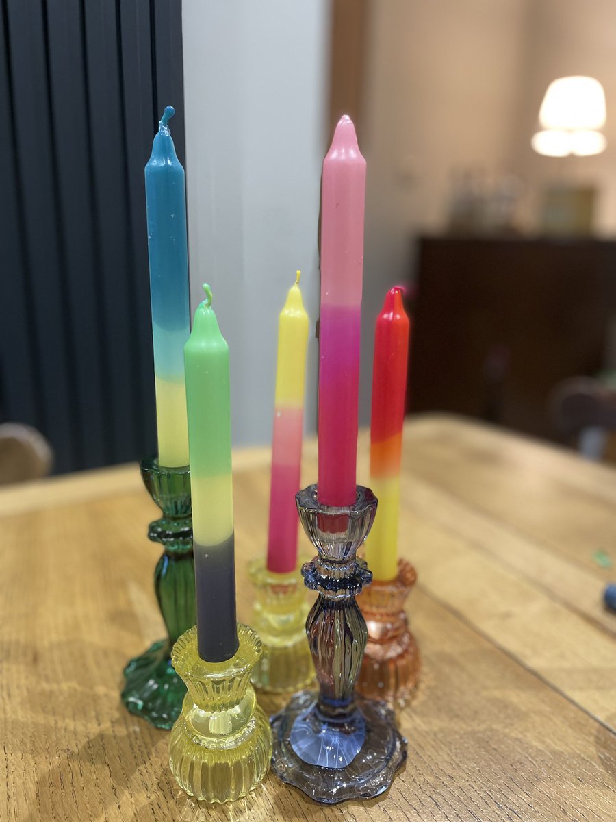 If we’re going to have candles at Christmas, I’m determined they’re going to be colourful.