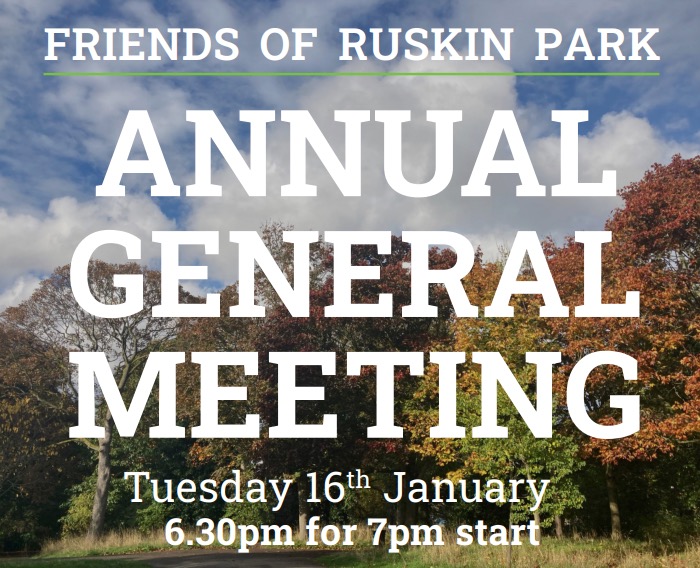Friends of Ruskin Park (@ruskinparkse5) on Twitter photo Join us at our #AGM on Tues 16th January for a review of #RuskinPark changes, challenges and achievements from 2023, learn more about plans for 2024 and take part in a Q&A with <a href="/lambeth_council/">Lambeth Council</a>
More details, inc our new annual report, on our website: friendsofruskinpark.org.uk/agm2024/ Join us at our #AGM on Tues 16th January for a review of #RuskinPark changes, challenges and achievements from 2023, learn more about plans for 2024 and take part in a Q&A with <a href="/lambeth_council/">Lambeth Council</a>
More details, inc our new annual report, on our website: friendsofruskinpark.org.uk/agm2024/