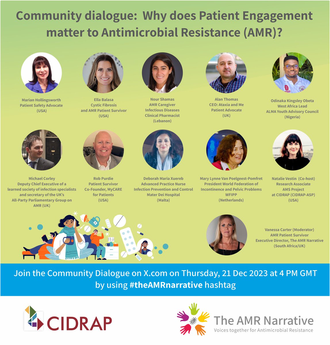 Join the Community Dialogue on X at 4 pm this coming Thurs, 21 Dec to share views about Patient Engagement and #AMR (#AntimicrobialResistance) with our special guests! Everyone welcome! To participate, search for and use the hashtag #theAMRnarrative Read more here: