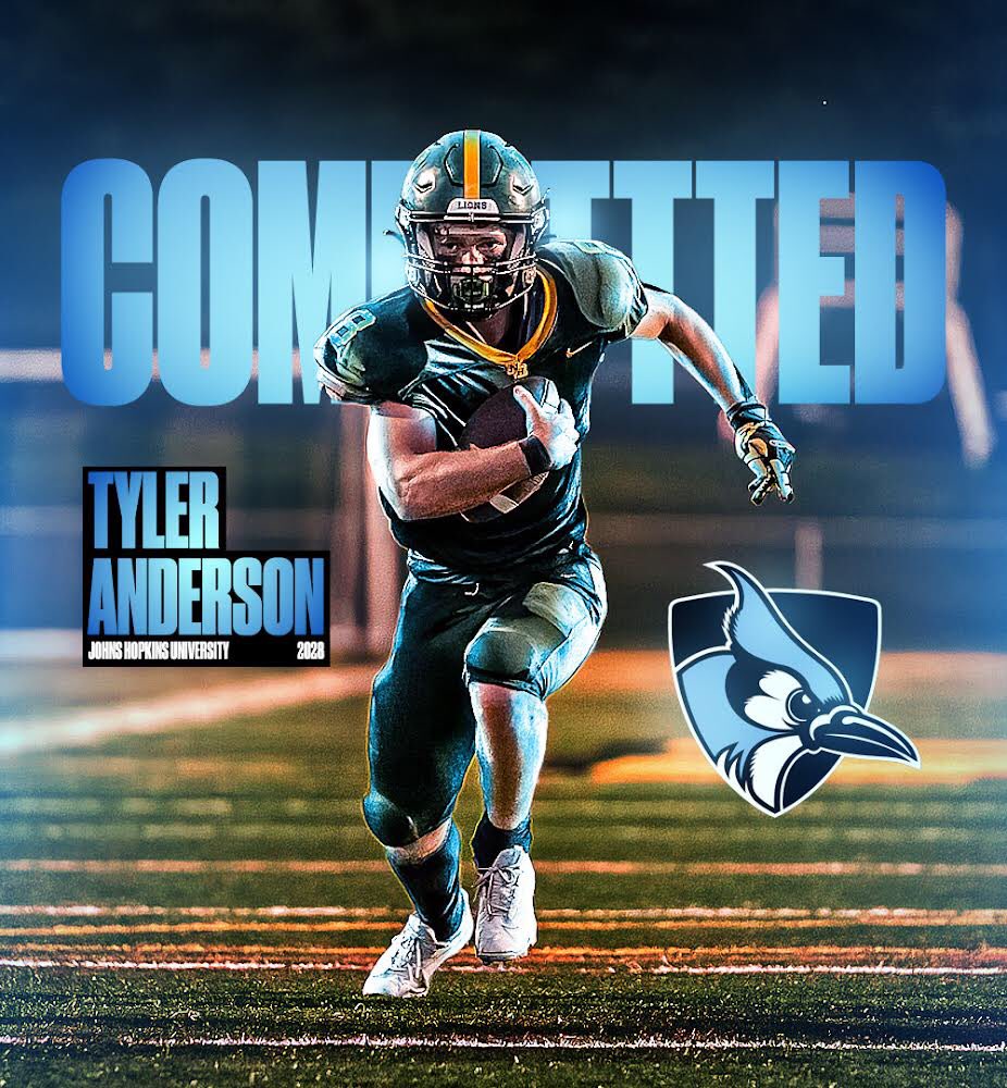 Tyler Anderson (@tyleran33309020) on Twitter photo Excited to announce my commitment and acceptance to Johns Hopkins University! <a href="/JHU_Football/">Johns Hopkins Football</a> <a href="/CoachRio55/">Mario Byrd</a> <a href="/Greg_Chimera/">Greg Chimera</a> <a href="/_BJ_Hill7/">B.J. Hill</a> Excited to announce my commitment and acceptance to Johns Hopkins University! <a href="/JHU_Football/">Johns Hopkins Football</a> <a href="/CoachRio55/">Mario Byrd</a> <a href="/Greg_Chimera/">Greg Chimera</a> <a href="/_BJ_Hill7/">B.J. Hill</a>