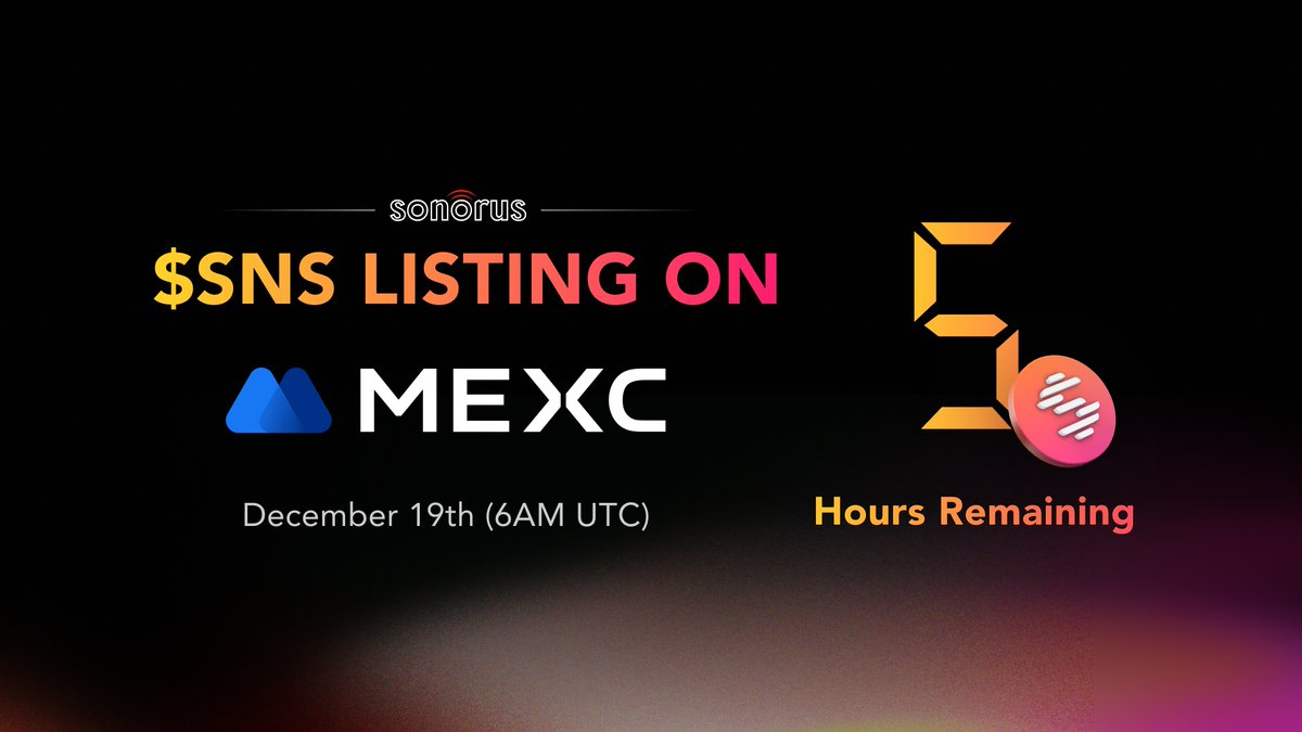 The $SNS Listing on @MEXC_Official is Only A Couple Hours Away!⏱️