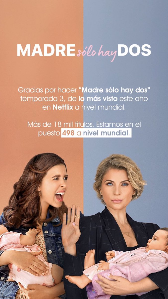 mshdmx's tweet photo. Paulina Goto vía Instagram.

“Gracias por hacer ‘Madre solo hay dos’ temporada 3, de lo más visto este año en Netflix a nivel mundial” https://t.co/dZFxCLtEQ9