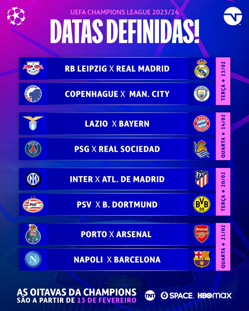 TNT Sports Brasil - HOJE TEM MAIS UEFA Champions League! Vem com a gente  que essa quarta de Liga PROMETE! . E você assiste tudo AO VIVO aqui:   #CasaDaChampions