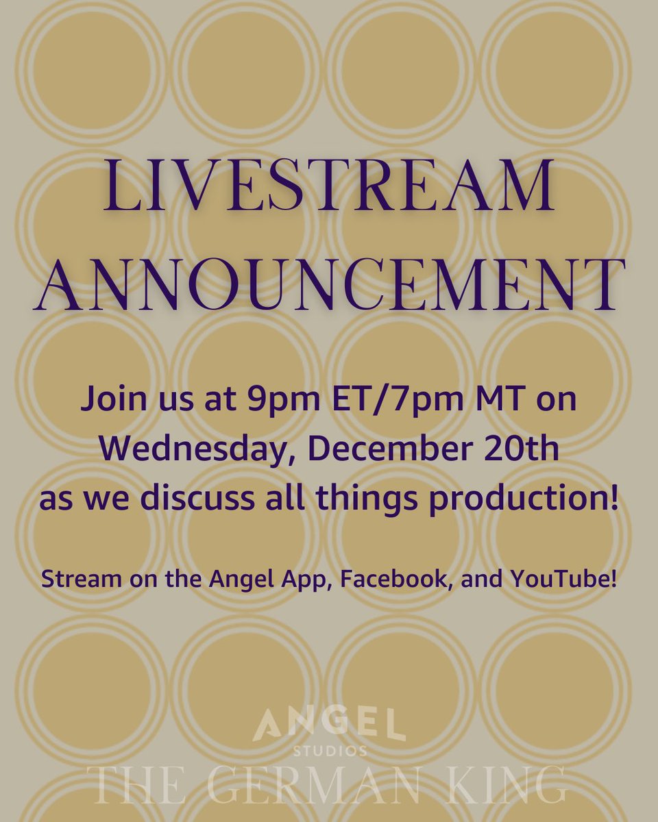 We’ve been busy… hear more about it this Wednesday LIVE on the Angel App, Facebook, and YouTube!🖤 #TheGermanKing #germankingseries #angelstudios #livestream #production #africanstories #tvseries