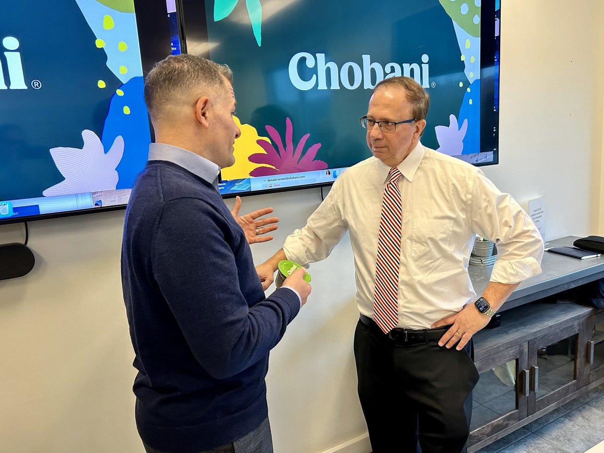 This morning I joined with several of my federal, state and local partners at Chobani in Chenango County to learn more about the company and how we can ensure this major employer continues to thrive. I thank Congressman Marc Molinaro for bringing us all together for this meeting.