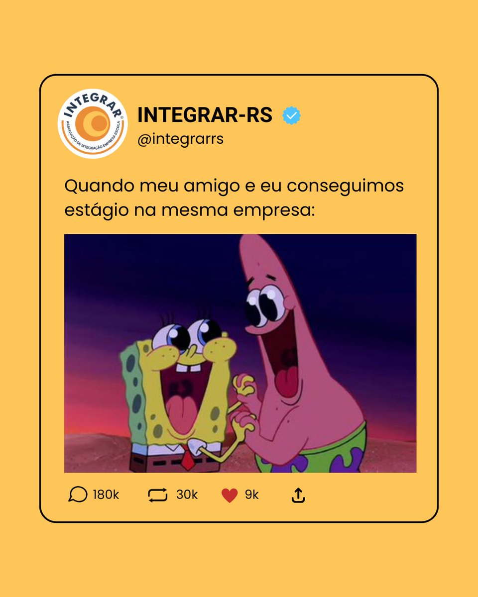 rhintegrar's tweet photo. Quando aquele sonho se torna realidade 🧡

#Estágio #Emprego #PrimeiroEmprego #IntegrarRS https://t.co/cdmHxRinHW