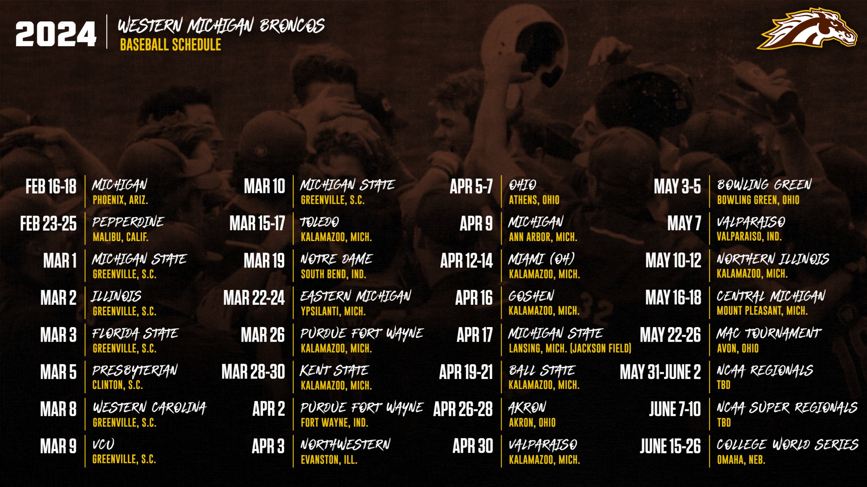 Wmu Baseball Schedule 2024 mag brittani