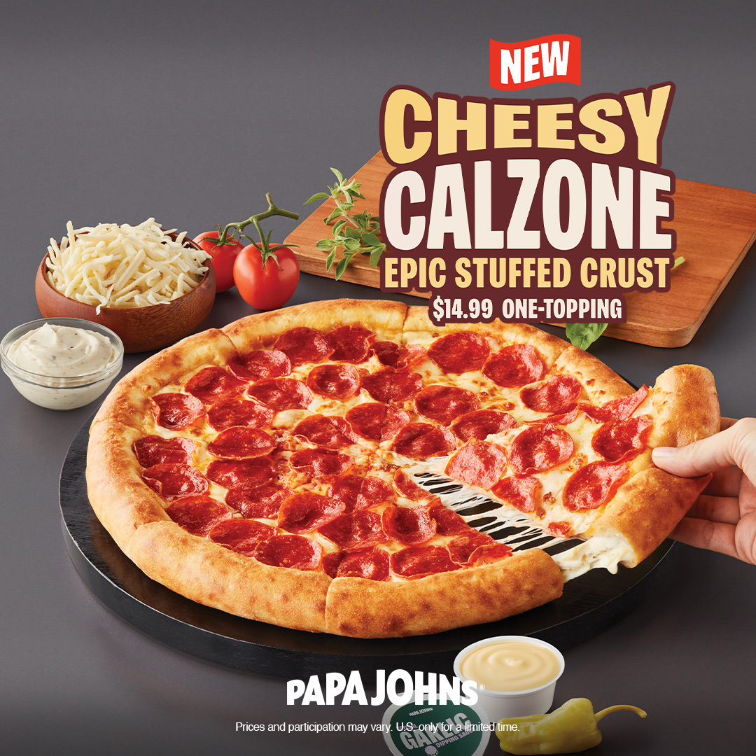 Trying Papa Johns NEW! Garlic Epic Stuffed Crust Pizza! Available for