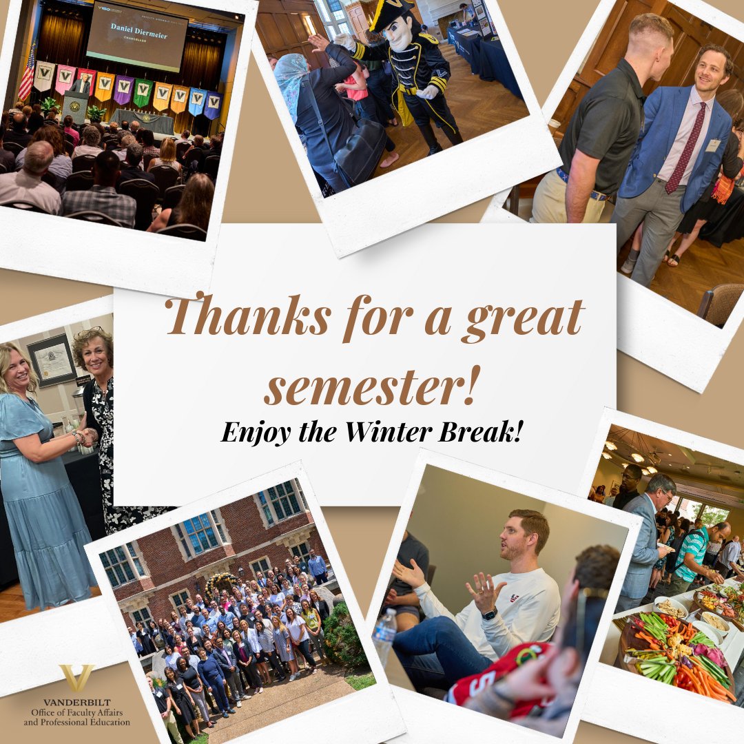 Thanks for a great semester! Enjoy your winter break, 'Dores! #VUFaculty