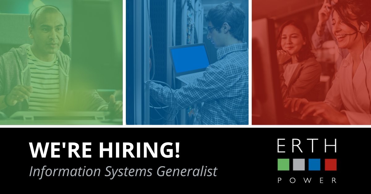 JOB POSTING: We're currently seeking an Information Systems (IS) Generalist to join our team in Ingersoll! 

Qualified candidates are invited to apply at: erthpower.com/careers/