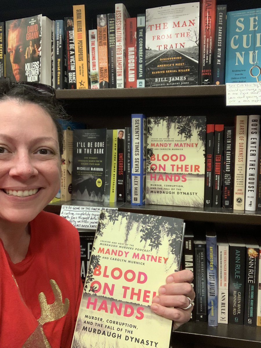 Giddy to find #Bloodontheirhands by @MandyMatney in the wild today!! I’ve only gotten to listen to the audiobook so far. Anxiously waiting for my hard copy an elf told me I will be getting next week!  Congratulations, Mandy!!