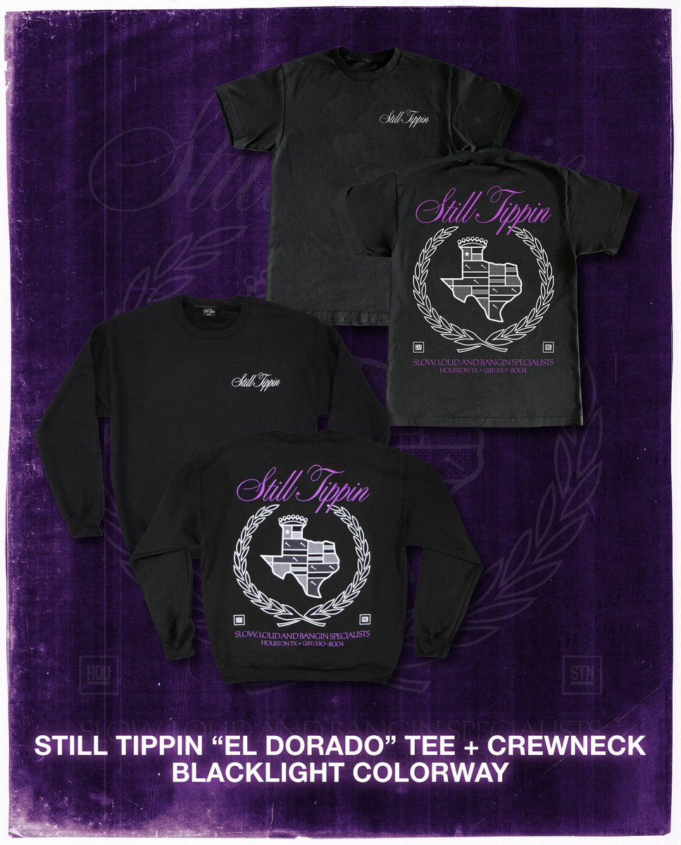 ICYMI: the still tippin “el dorado” pack presented by @DjDieselboy and myself is now available as a tee and crewneck at @FSGprints. cop one, or both and tell your friends. - tee: fsgprints.com/products/still… - crewneck: fsgprints.com/products/still…