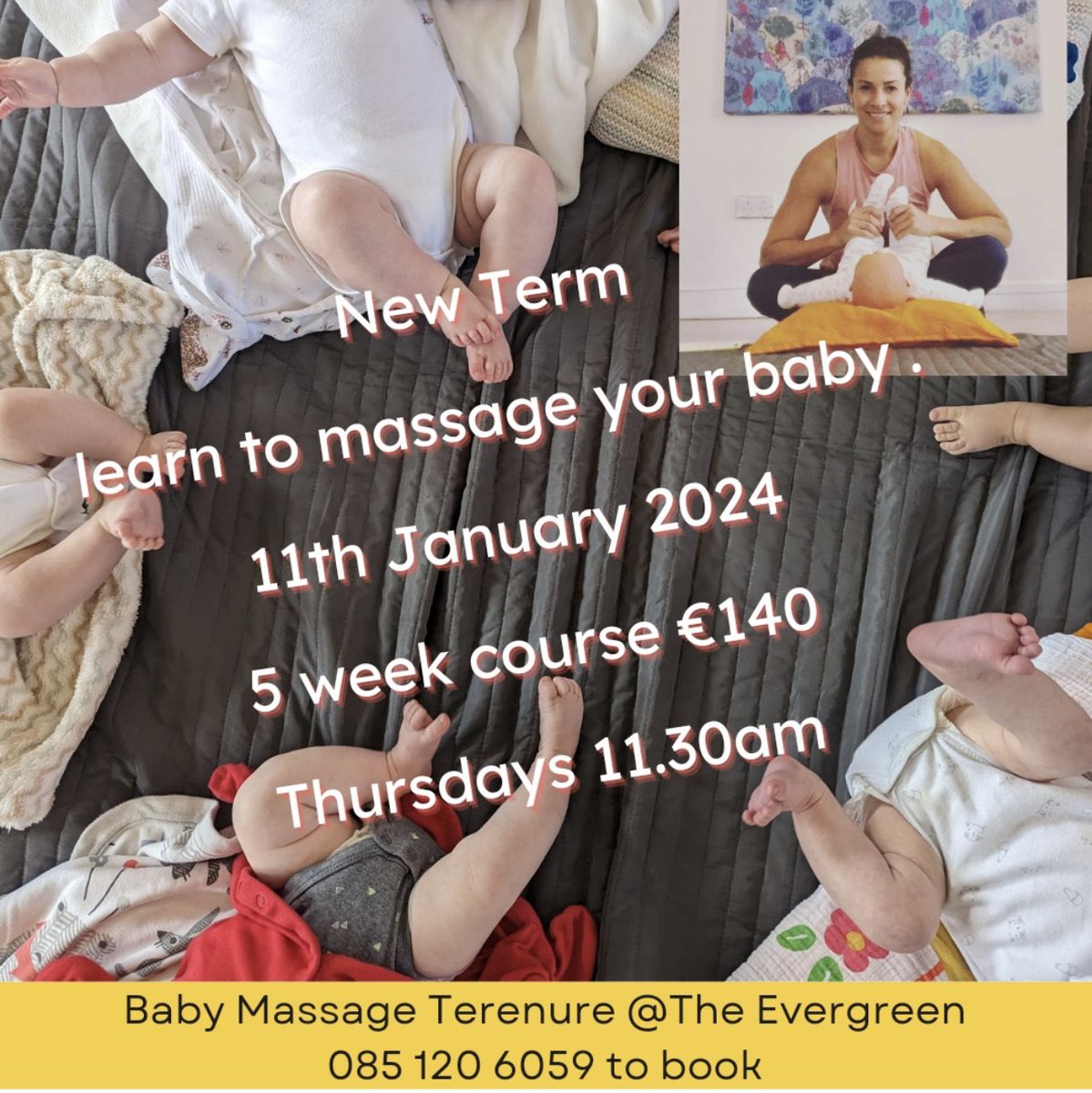 A new term of Baby Massage with Louise starting soon. Be sure to book your place soon. Details below 👇