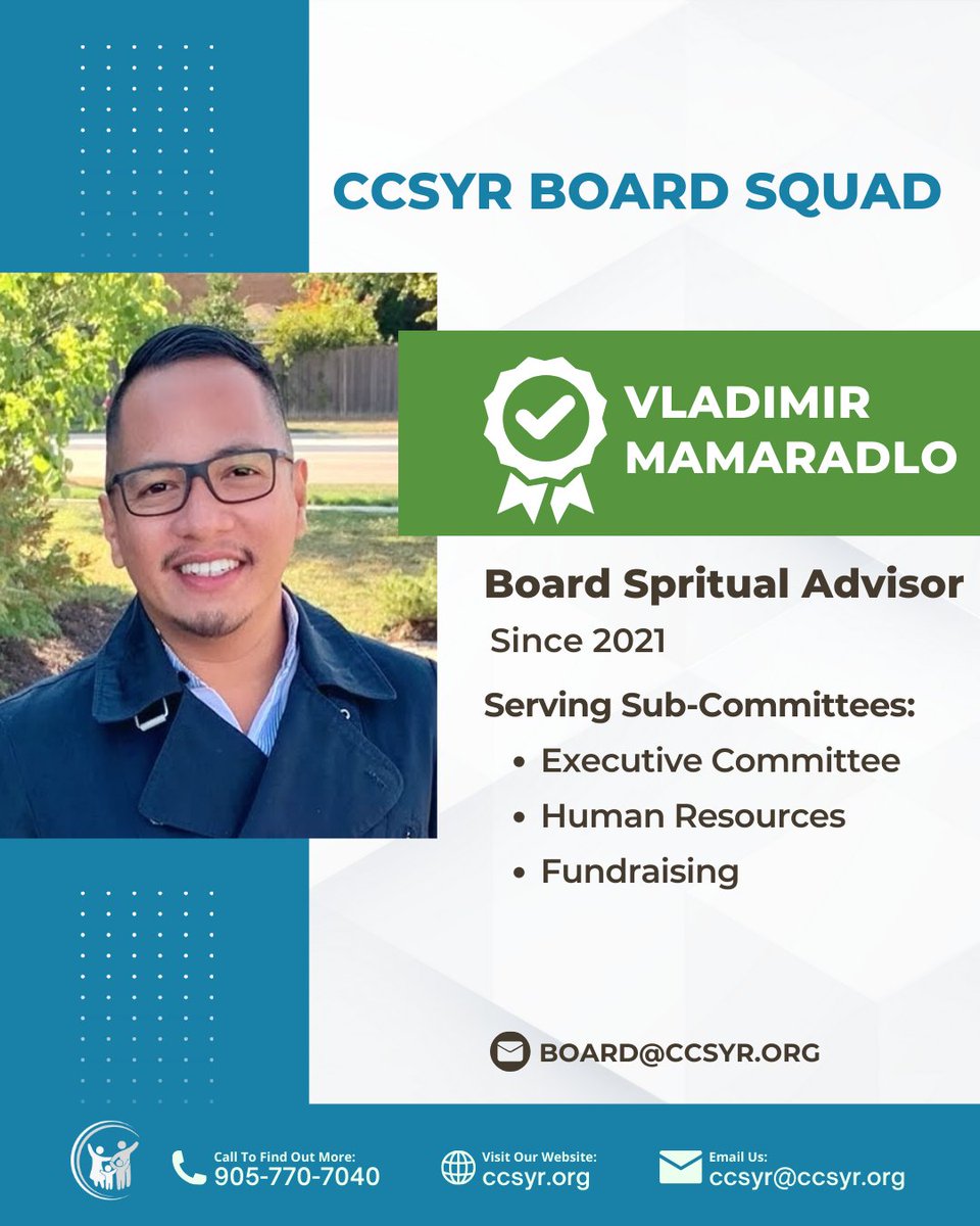 Thank you for your incredible service. We are grateful for your contributions to our organization. 

#VladimirMamaradlo #ccsyr #yorkregion #BoardofDirectors #Gratitude #Leadership #Impact #MissionDriven #TeamWork #settlementservices #counsellingservices #communityengagement