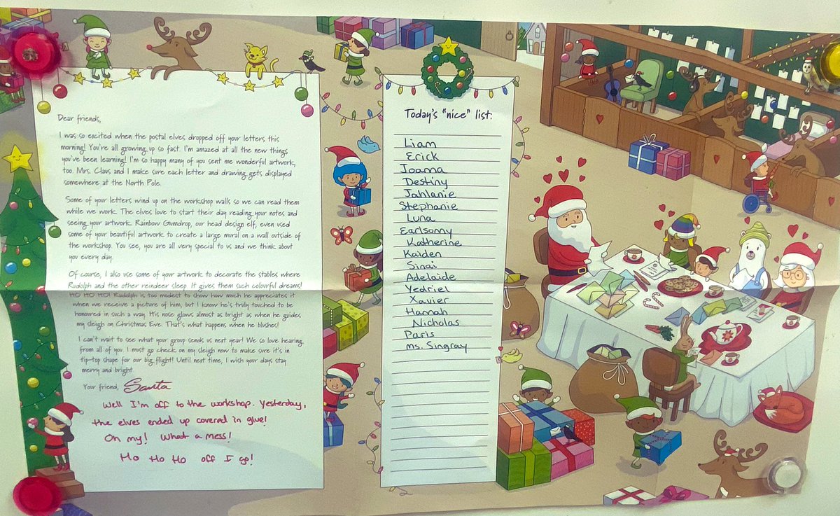 Ms. Singroy (@miss_singroy) on Twitter photo A perfect way to begin Christmas Spirit week at <a href="/deSalesTCDSB/">St. Francis de Sales</a> Our class received a special letter from Santa! π
π A perfect way to begin Christmas Spirit week at <a href="/deSalesTCDSB/">St. Francis de Sales</a> Our class received a special letter from Santa! π
π