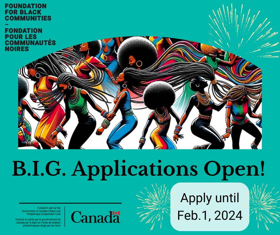 It’s a B.I.G. day! FFBC’s Black Ideas Grant Applications are now open! For more information, prospective applicants may - check out our website: @forblackcommunities.org - email fund@forblackcommunities.org - schedule a call with an FFBC Grant Specialist: outlook.office365.com/book/FundforBl…