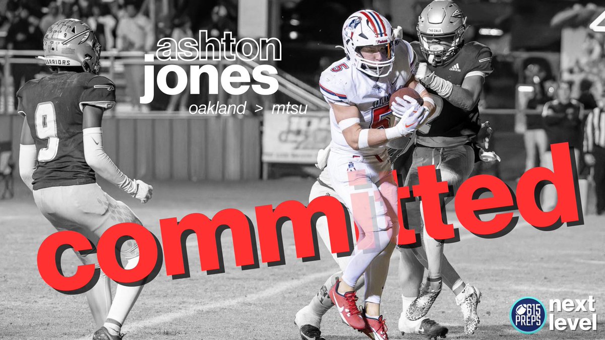 🚨BREAKING🚨 Oakland senior running back Ashton Jones announced he’s staying in Murfreesboro committing to MTSU.

Read: 615preps.com/2023/12/18/ash…