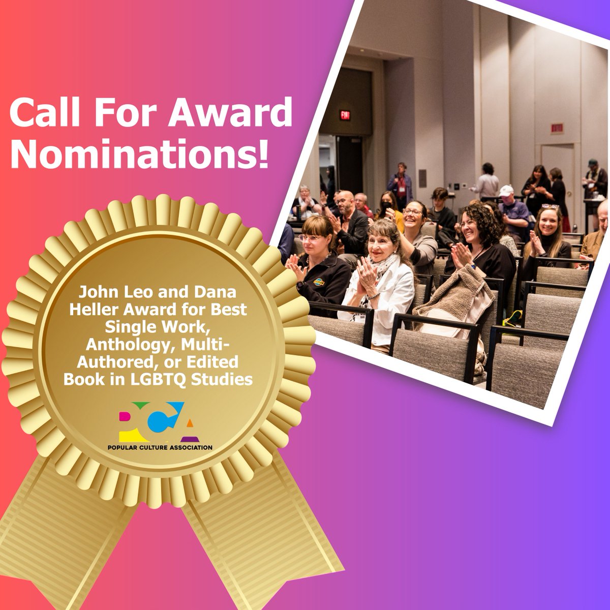 pcaaca's tweet image. 🌟 Apply now for the John Leo and Dana Heller Award in LGBTQ Studies! Eligible works published in the last three years. Let your research shine! 🏆 Review submission guidelines at pcaaca.org/awards before submitting! #pcaaca