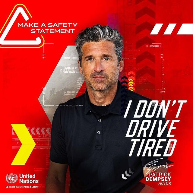 📸 Patrick Dempsey is one of the celebrities taking part in #MakeASafetyStatement, the UN’s Global Campaign for Road Safety.

———
Shared by Patrick.
@PatrickDempsey