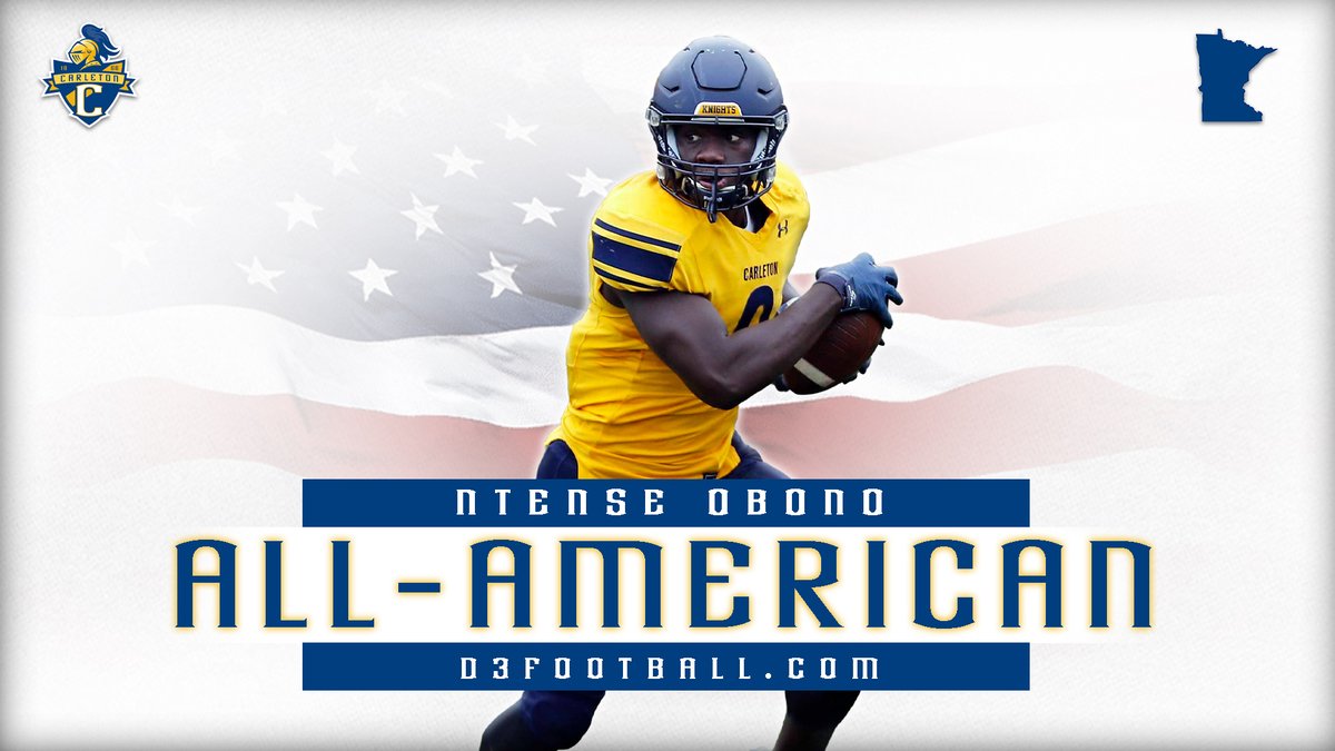 Congratulations to <a href="/NtenseO/">Ntense Obono</a> for being named a <a href="/d3football/">D3football.com</a> All-American! 
Ntense is the program's first D3football.com All-American since Drew Ziller in 2008. #KeepStackin