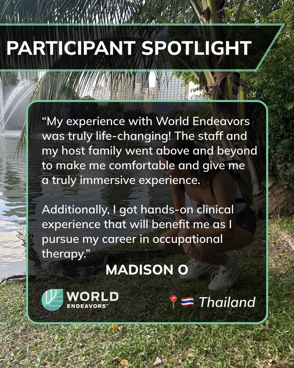 worldendeavors's tweet image. Madison's time as an intern in Thailand was 🙌

#worldendeavors #internabroad #thailand