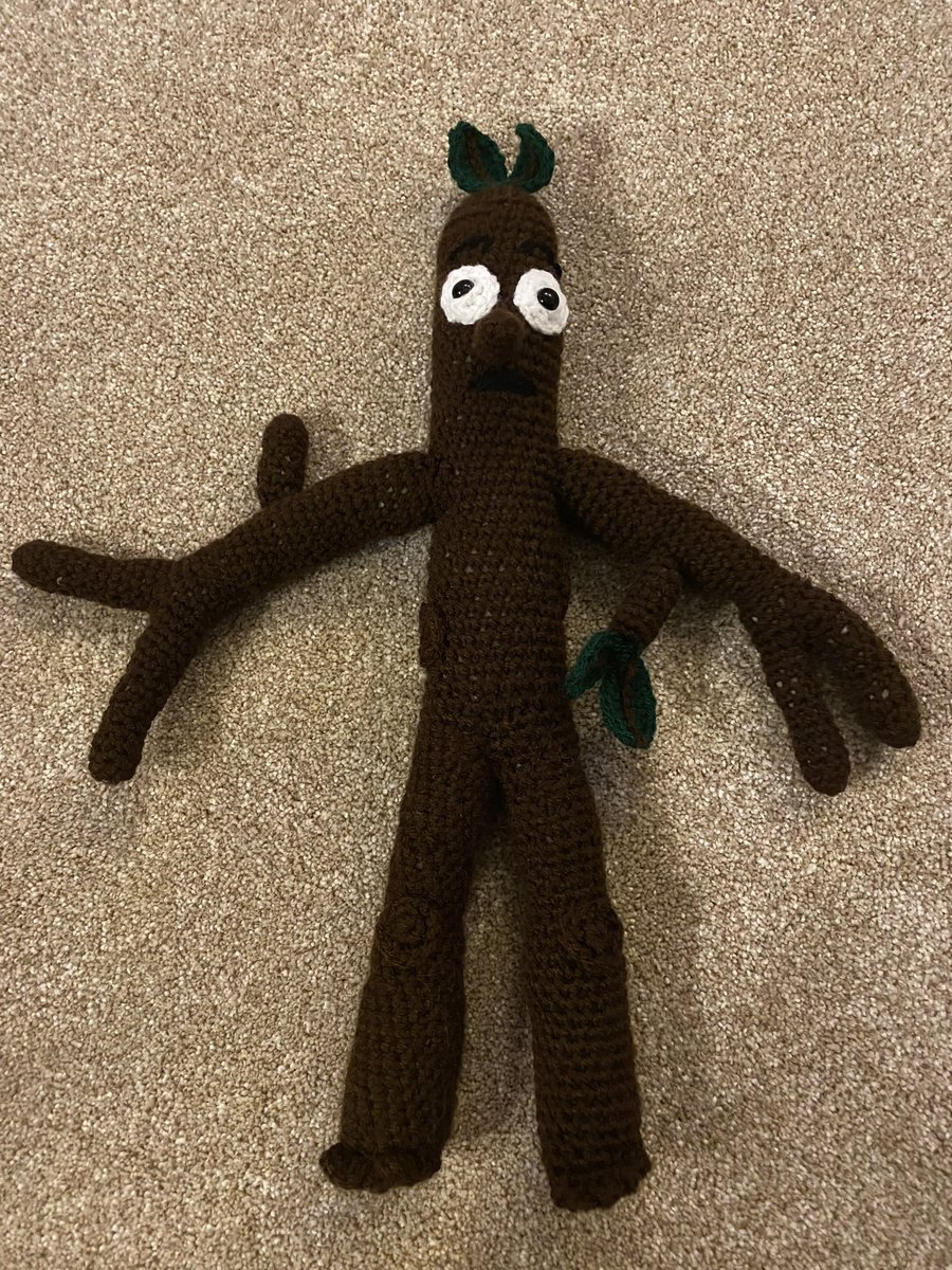 My wonderful mum making amazing storybook creations again! Thank you 🥰 #juliadonaldson #stickman #knitting