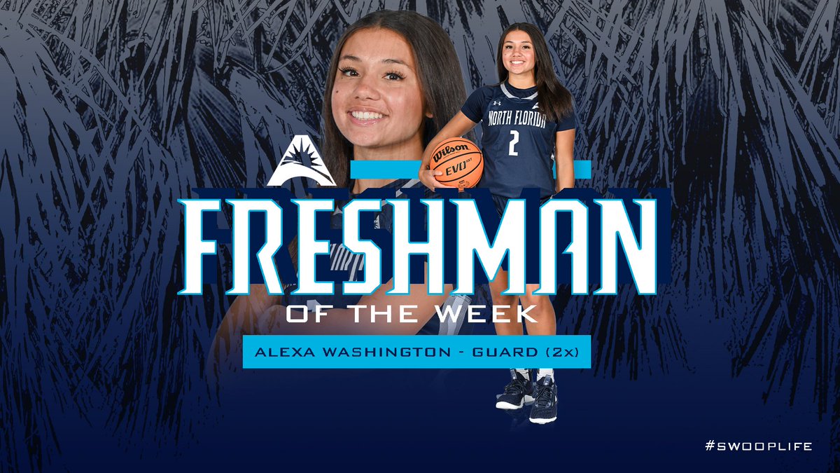 𝙏𝙝𝙖𝙩'𝙨 ✌️ 𝙛𝙤𝙧 𝙩𝙝𝙚 𝙛𝙧𝙤𝙨𝙝! After breaking the program three-point record against Piedmont, @ATWash22 earns her second career ASUN Freshman of the Week award on Monday afternoon! READ >> bit.ly/484aeWQ #SWOOP