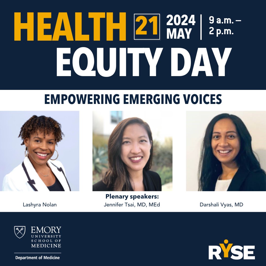 Save the day for the 4th annual Health Equity Day. The half-day conference aims to address systemic inequities and promote health equity across the medical school, as part of @EmoryMedicine's Diversity and Inclusion Week.⚕️ Learn more:  bit.ly/489tL82