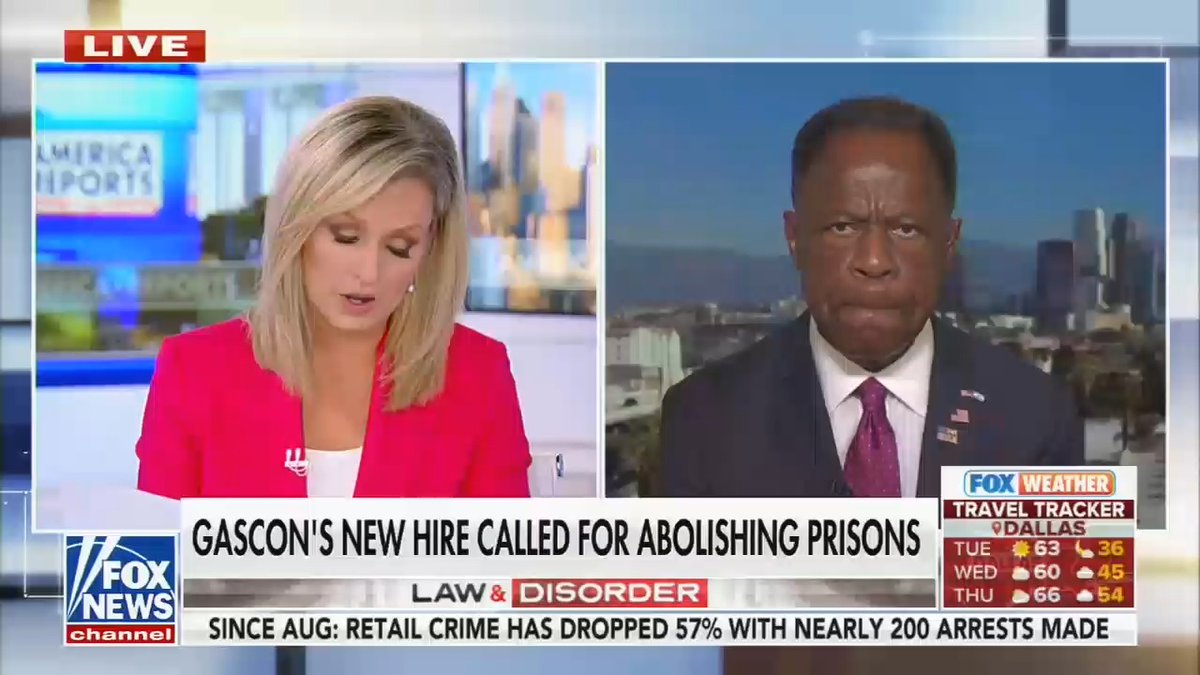 MattGertz's tweet photo. The steep drop in U.S. crime is a problem for Fox News's narratives, so today they're doing "America's Crime Crisis" segments about the tweets of a staffer in the LA County DA's office. https://t.co/oqaCCqLn88
