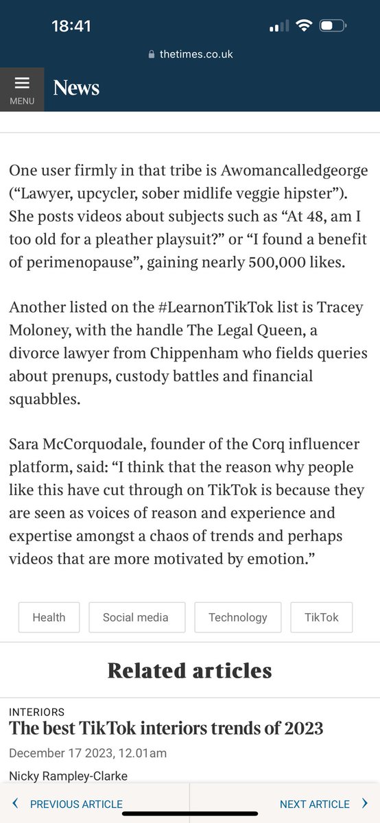 I’m in <a href="/thetimes/">The Times and The Sunday Times</a>! I complain (regularly) about middle aged women not being seen or heard, but today, this middle-aged rabble-rouser made the national press! 😂