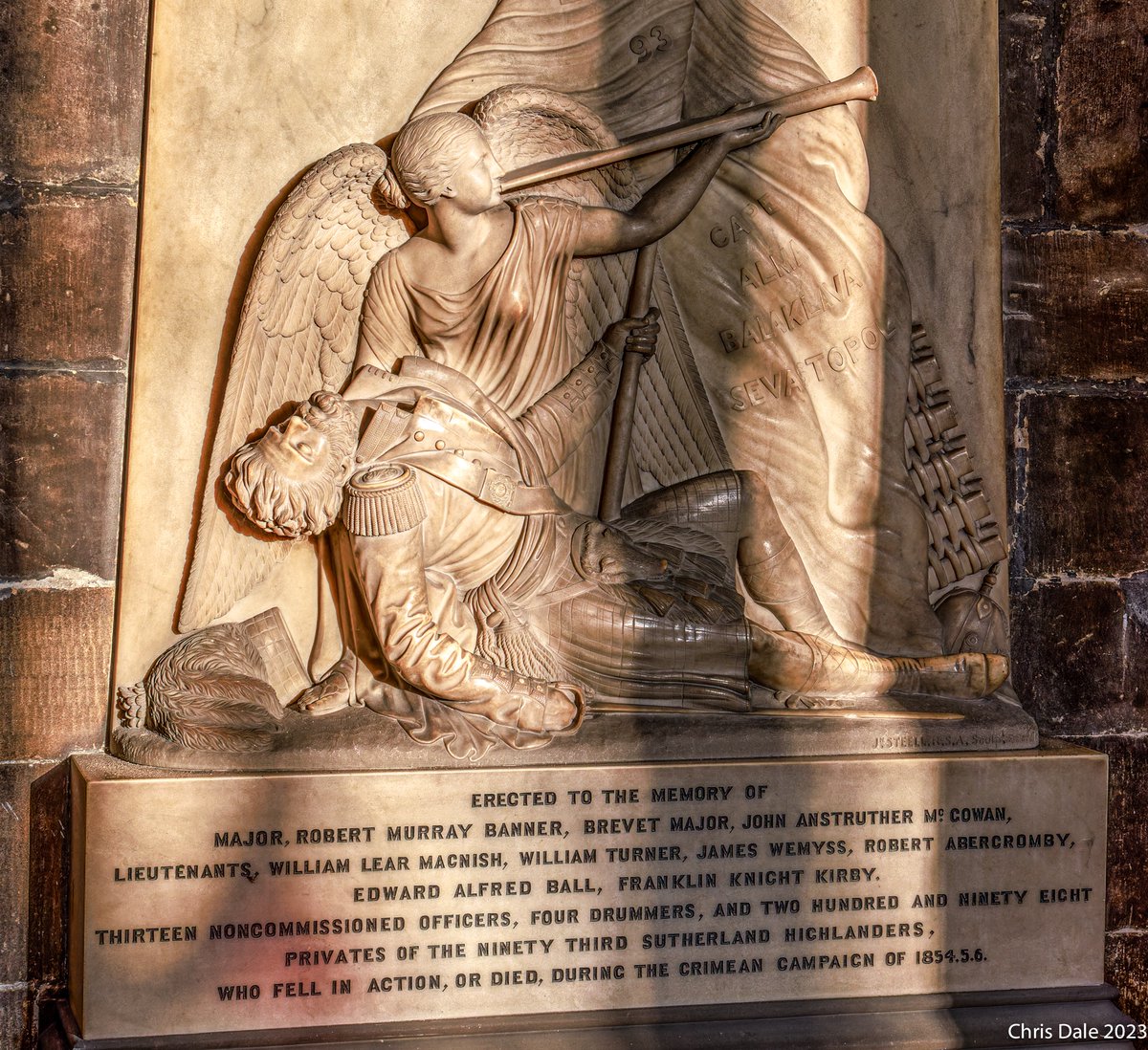 Memorial in Glasgow Cathedral to the 93rd Sutherland Highlanders who died in the Crimea.

It modestly omits to mention that the 93rd formed Sir Colin Campbell's "Thin Red Line" at Balaclava.