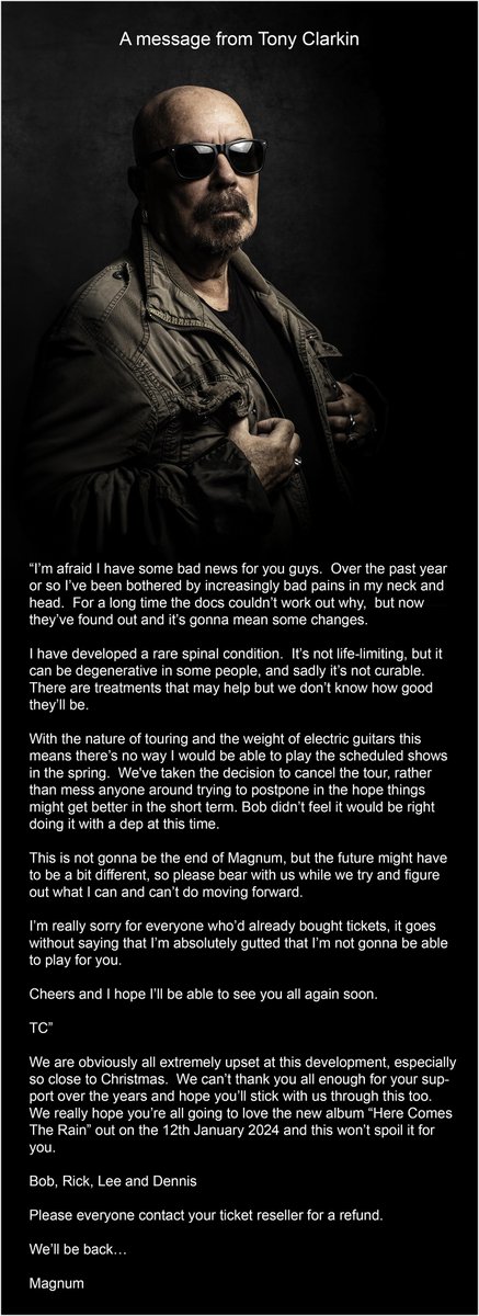 A message from Tony Clarkin