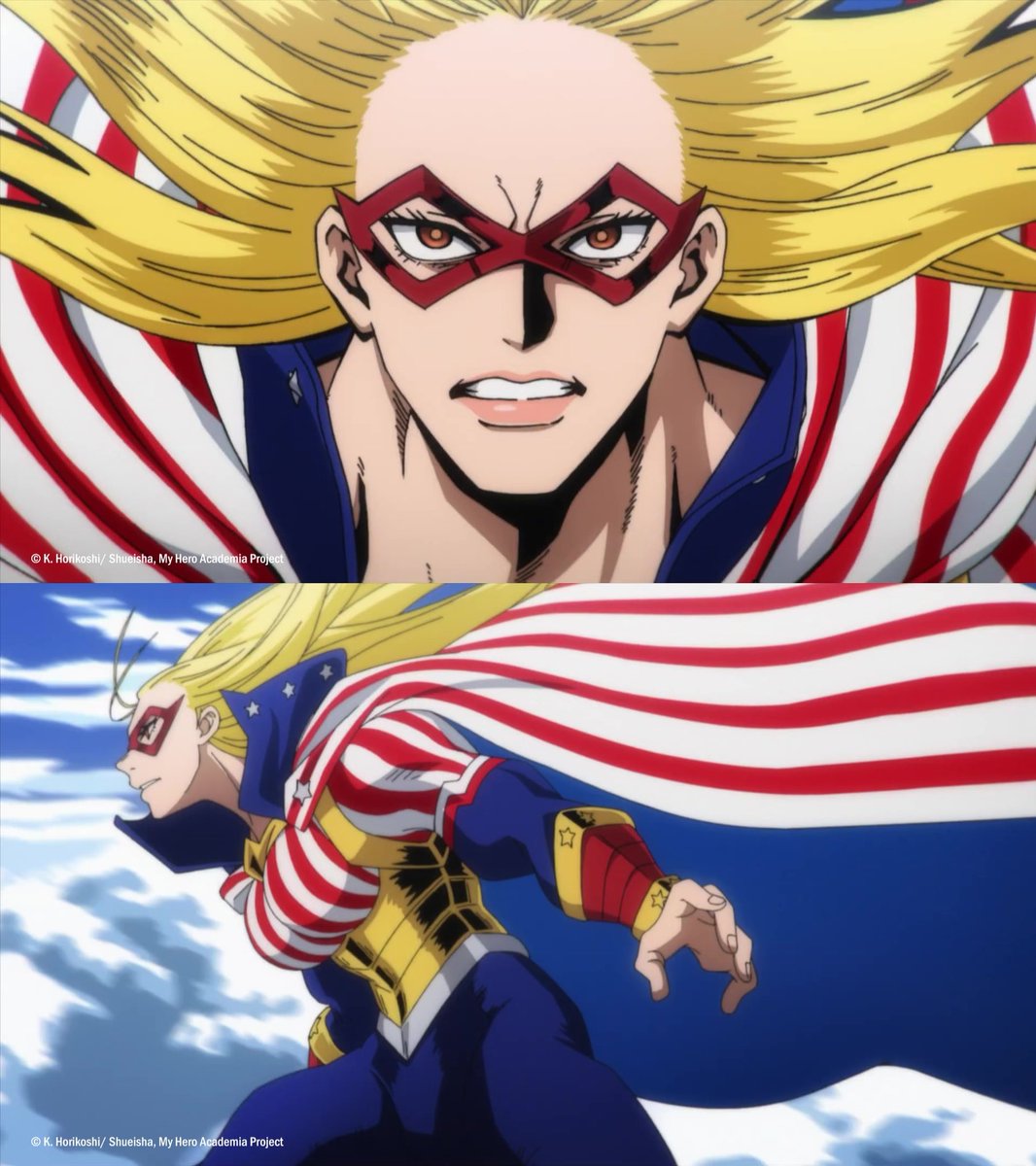 The United States of America's No. 1 Hero is here! Star and Stripe! 🇺🇸 My Hero Academia Season 7 is scheduled for May 4, 2024! GET READY! 🌟 ✨More: animetv-jp.net/news/my-hero-a…