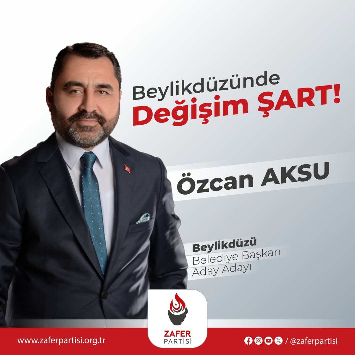 Ardındaki tarihe, elindeki kimliğe, önündeki geleceğe SAHİP ÇIK ‼️

#Beylikdüzü ’nde değişim şart…

#yerelseçim #yerelseçim2024 #geleceğinesahipçık 

@umitozdag 
@zaferpartisi 
@ZaferPartisi_34 
@zpbeylikduzu 
@erdoganerhan01 
@BoraDanis 
@muluceviz