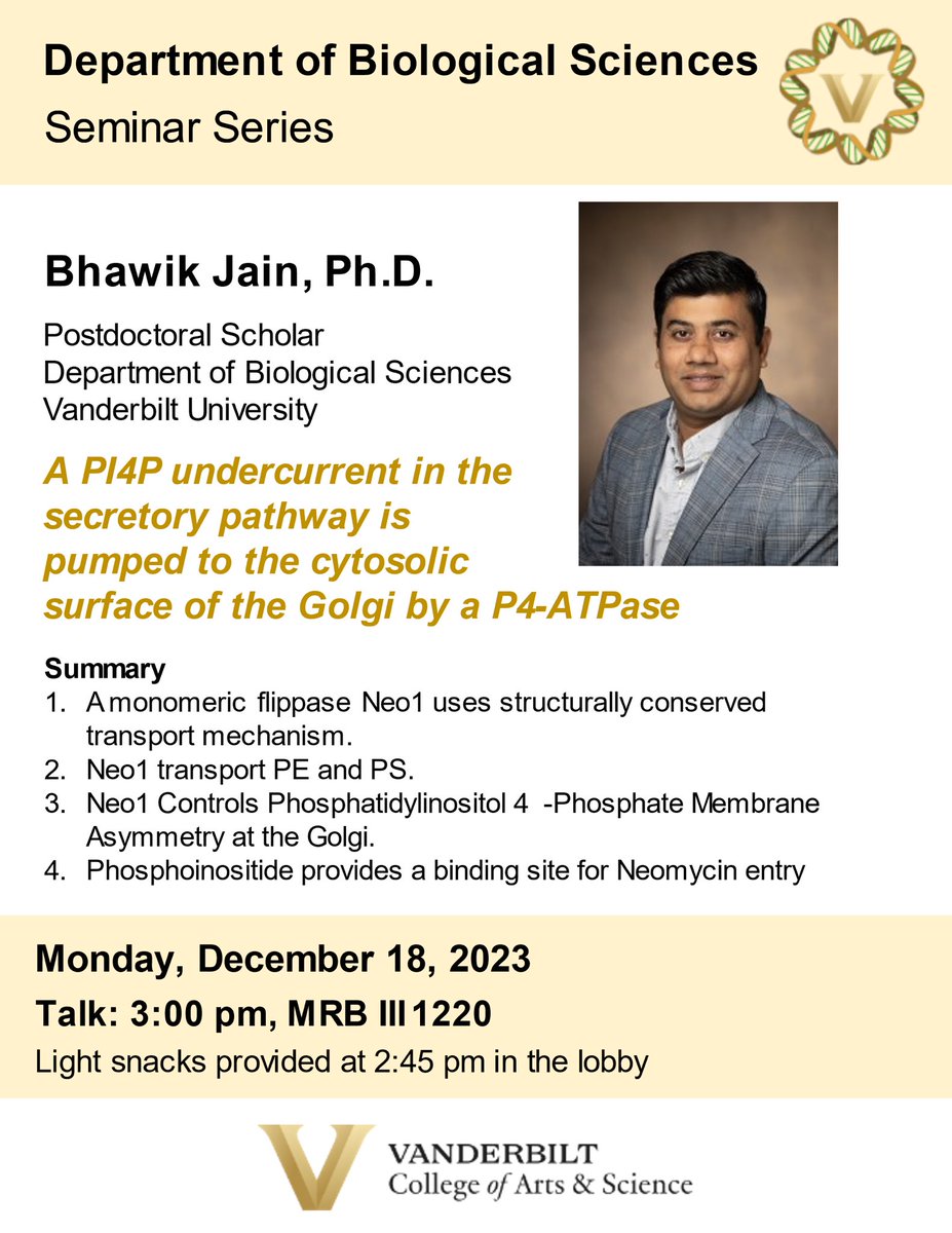 Graham Lab (@grahamlab_vandy) on Twitter photo Postdoc <a href="/bhawikjain64/">Bhawik jain</a> will be presenting his work TODAY at 3PM. Please join us for this exciting presentation!!! Postdoc <a href="/bhawikjain64/">Bhawik jain</a> will be presenting his work TODAY at 3PM. Please join us for this exciting presentation!!!
