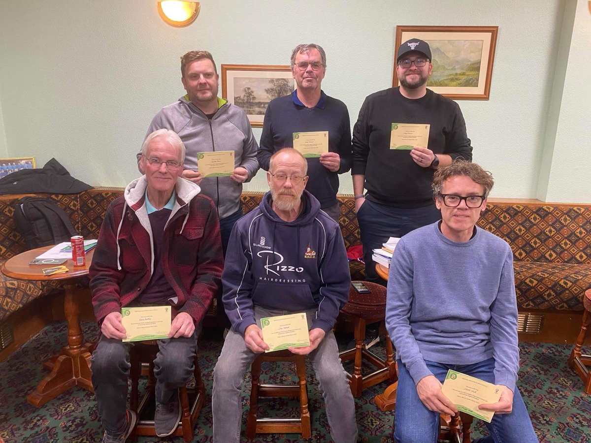 Off season training and development continues. Jonathan, Stuart, Tony, Keith , Robin and Craig welcome to SACO, having successfully completed their 'stage 2' Umpire Development course over the last 6 weeks. Well done all.